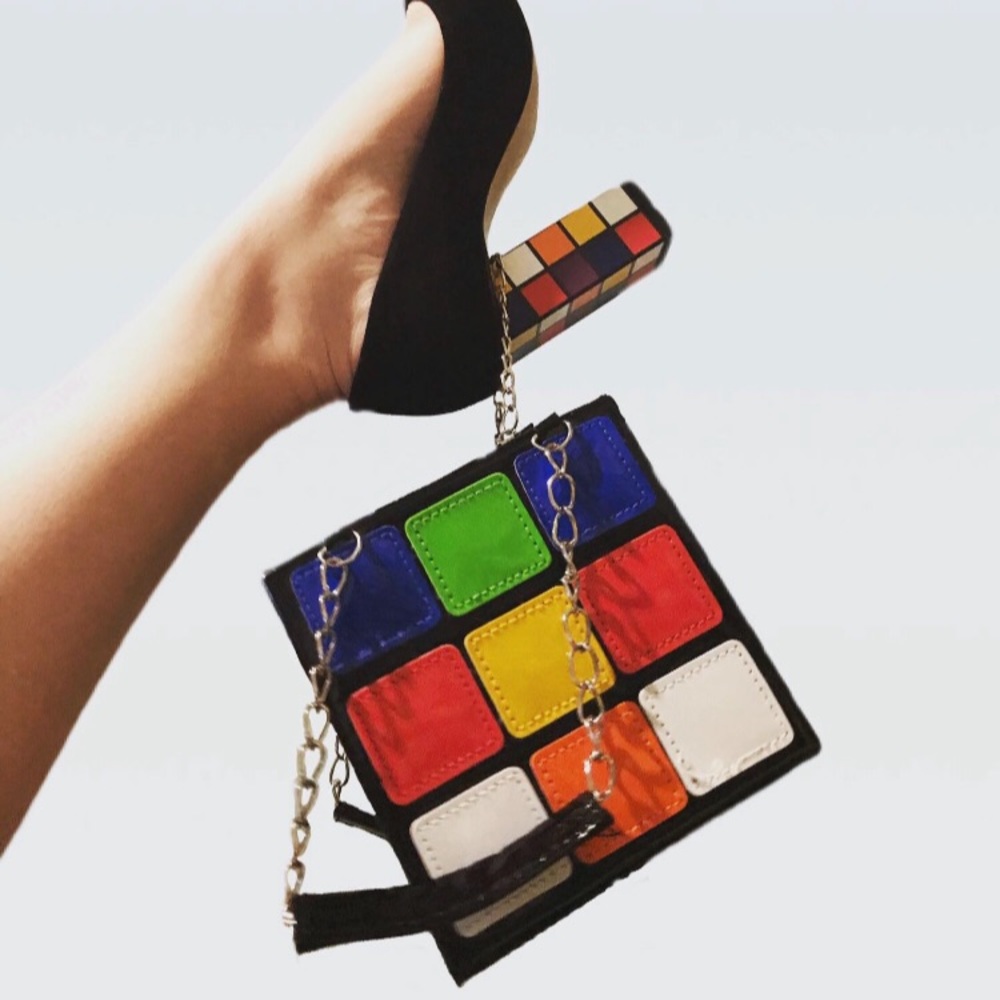 Can’t Solve Me Rubik’s Cube Handbag